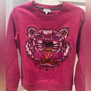 Kenzo Hot Pink Embroidered Tiger Sweatshirt